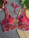 Rk Blouse Heavy Italian Silk With Gamthi & Shell Lace Pattern Blouse Wholesale Kurti In India